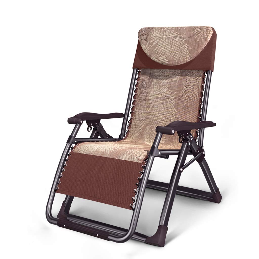 Portable Folding Deck Chair - Adjustable Outdoor Recliner & Sun Lounger for Camping, Beach, Travel - Lightweight Patio Chair for Home, Office, Garden Relaxation (Brown) - Perfect for Backyard, Poolside & Picnics