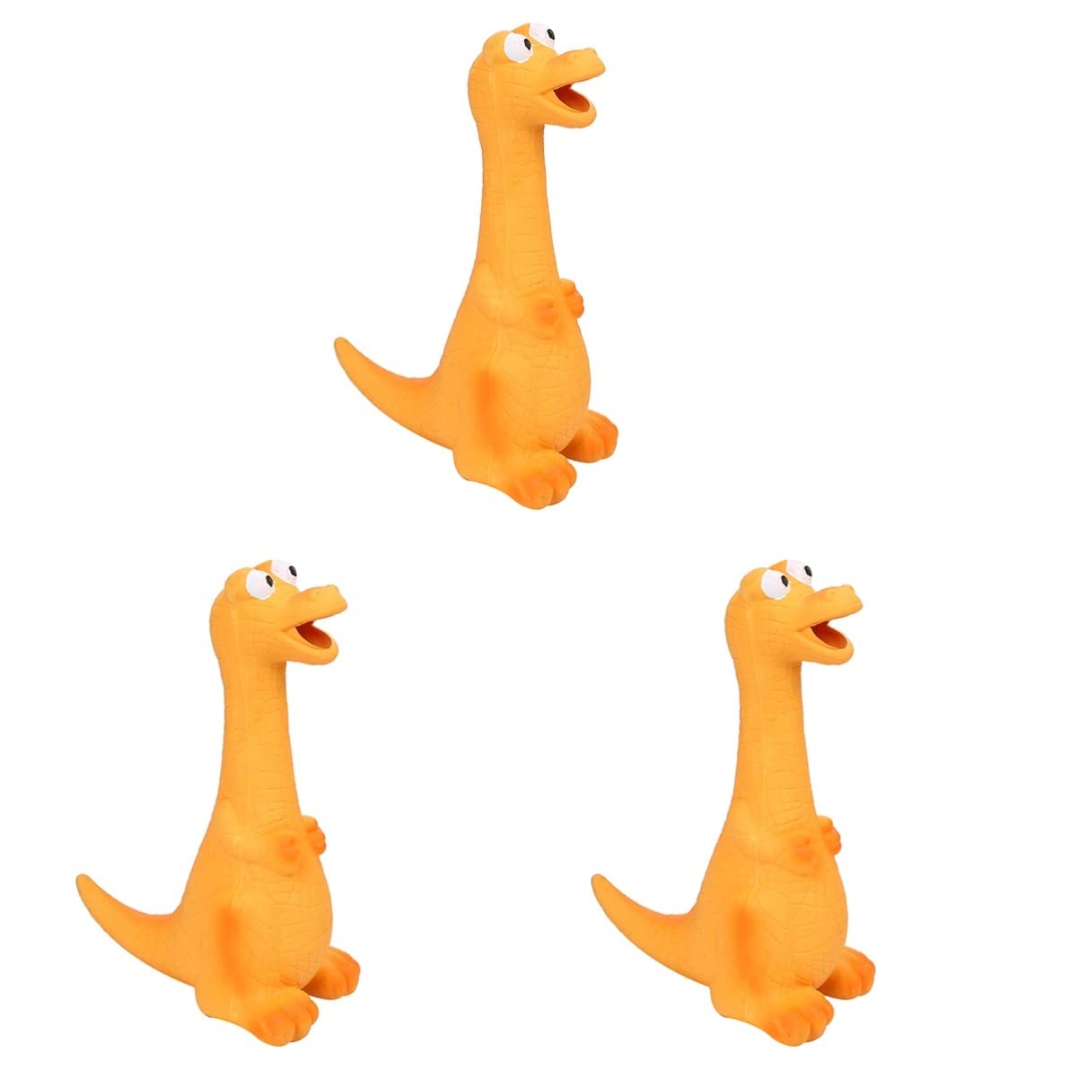 Mipcase 2 Pack Durable Rubber Dinosaur Dog Toys - Squeaky Interactive Chew Toys for Puppies, Fetch & Training - Perfect for Indoor Play, Outdoor Exercise & Teething Relief
