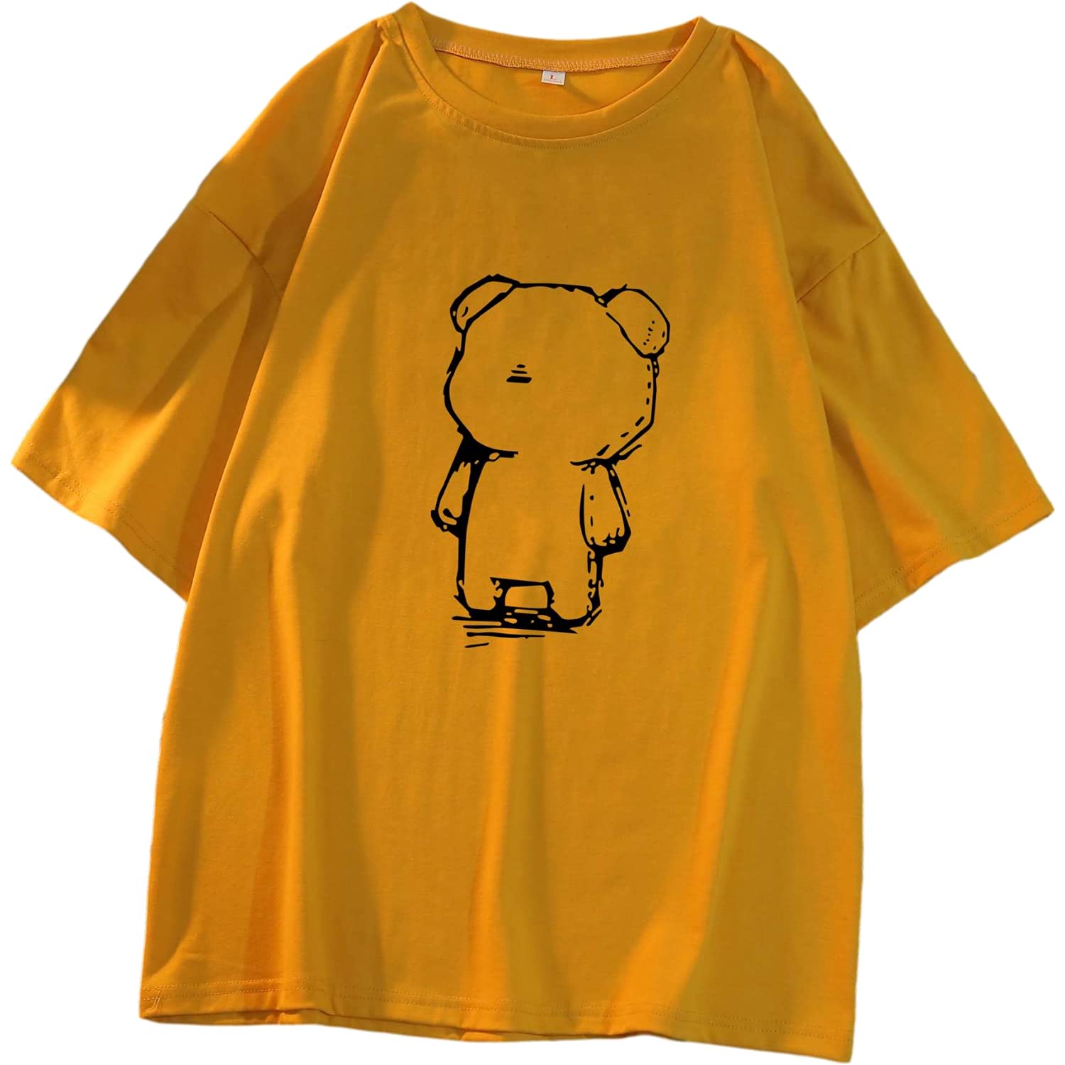 Cute Bear Printed Women's T-Shirt - Kawaii Harajuku Graphic Top for Summer | Casual Wear, Street Fashion, Anime Cosplay Outfits