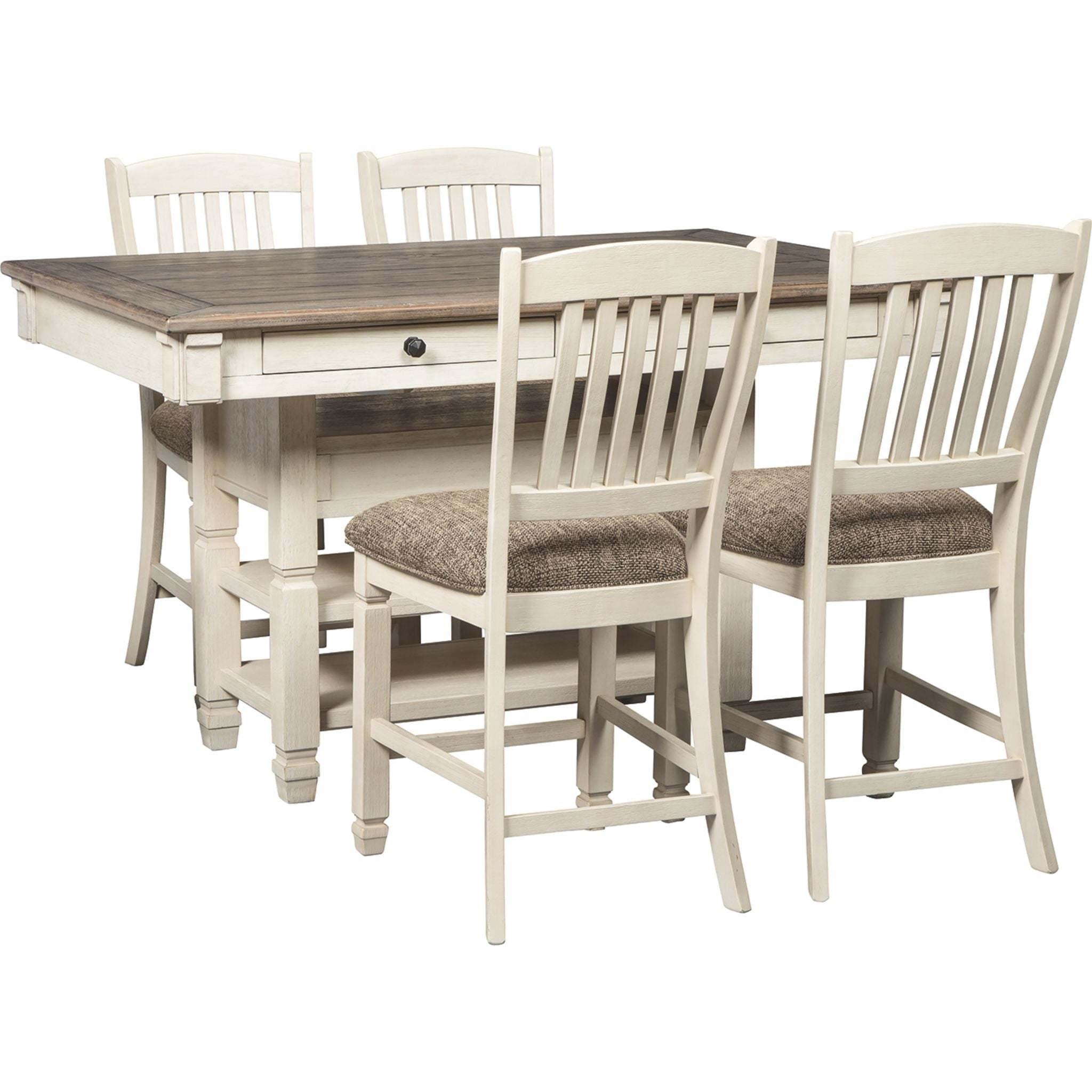 Bolanburg 5-Piece Counter Height Dining Set - Modern Kitchen Table and Stools for Small Spaces - Perfect for Breakfast Nook, Apartment, or Bar Area
