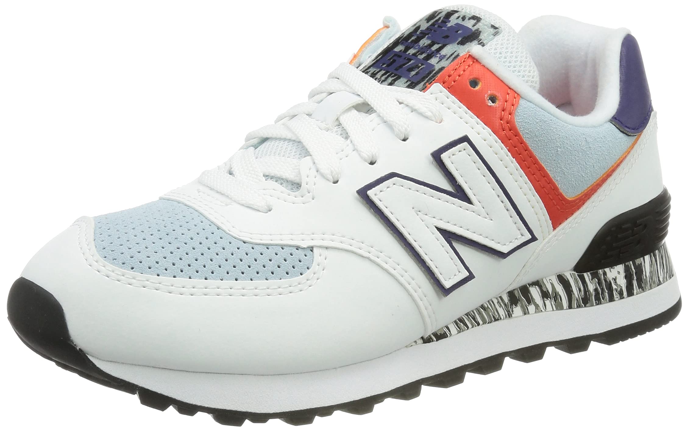 New Balance Women's Fresh Foam Low-Top Running Sneakers - White Ghostpepper - Size 7 | Lightweight Comfort for Jogging, Gym Workouts & Casual Wear