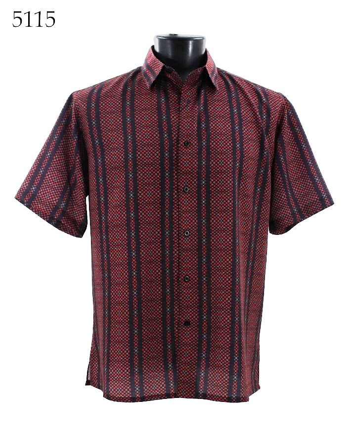 Bassiri Men's Casual Short Sleeve Shirt 5115 - Breathable Cotton Comfort Fit T-Shirt for Summer, Gym, Work & Everyday Wear