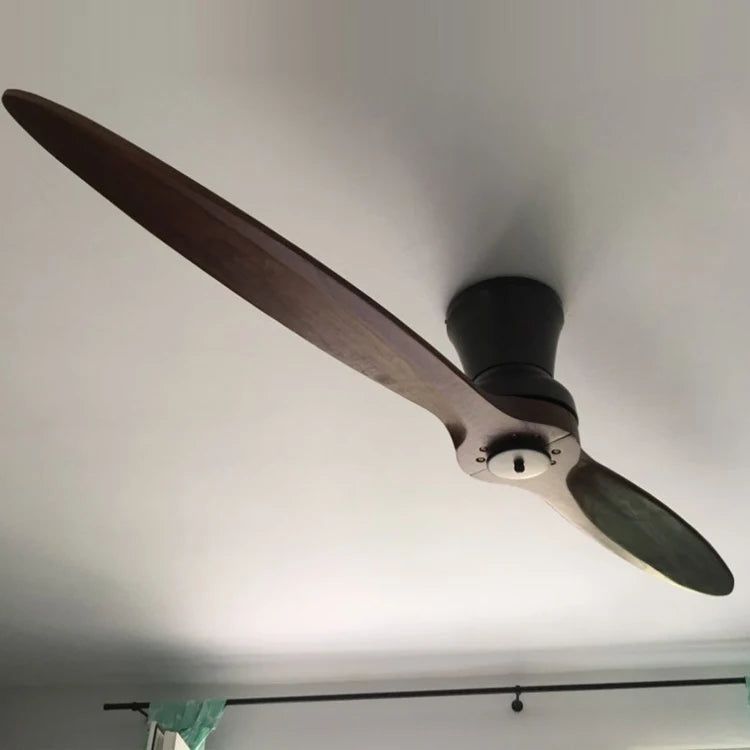 60 Inch Solid Wood Ceiling Fan with Remote Control - Perfect for Living Room, Bedroom, and Outdoor Patio Cooling