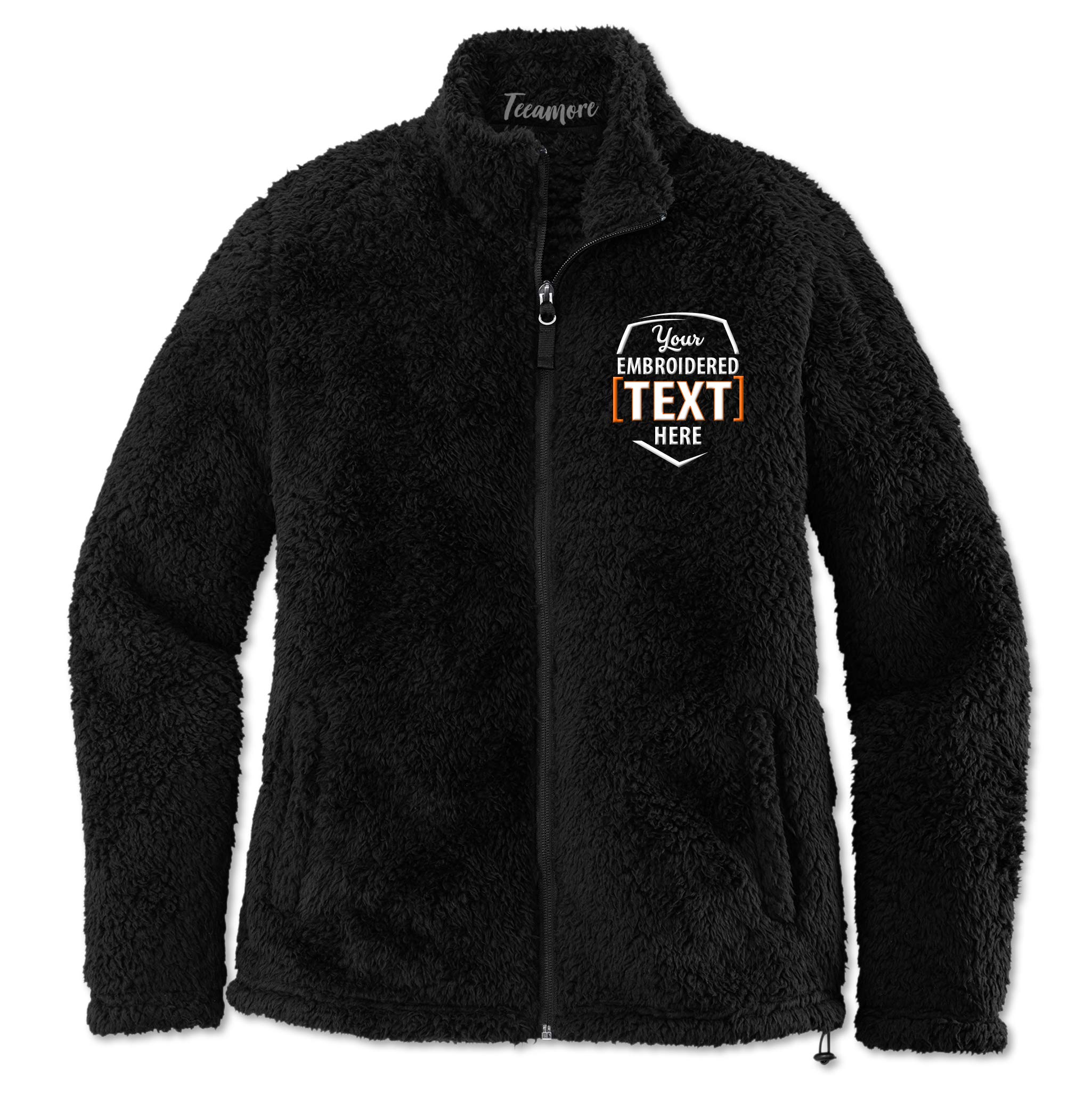 Custom Embroidered Fleece Jacket for Women - Personalized Zip Up Cozy Outerwear with Name/Logo - Perfect for Winter, Outdoor Activities & Casual Wear