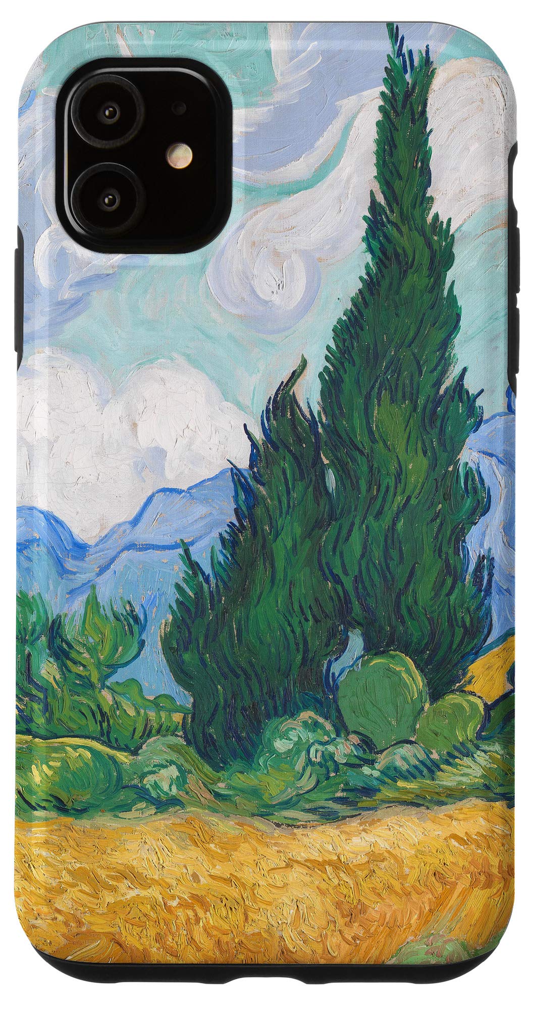 Vintage Van Gogh Wheatfield with Cypress iPhone 11 Case - Artistic Protective Phone Cover for Everyday Use, Travel & Gift Giving