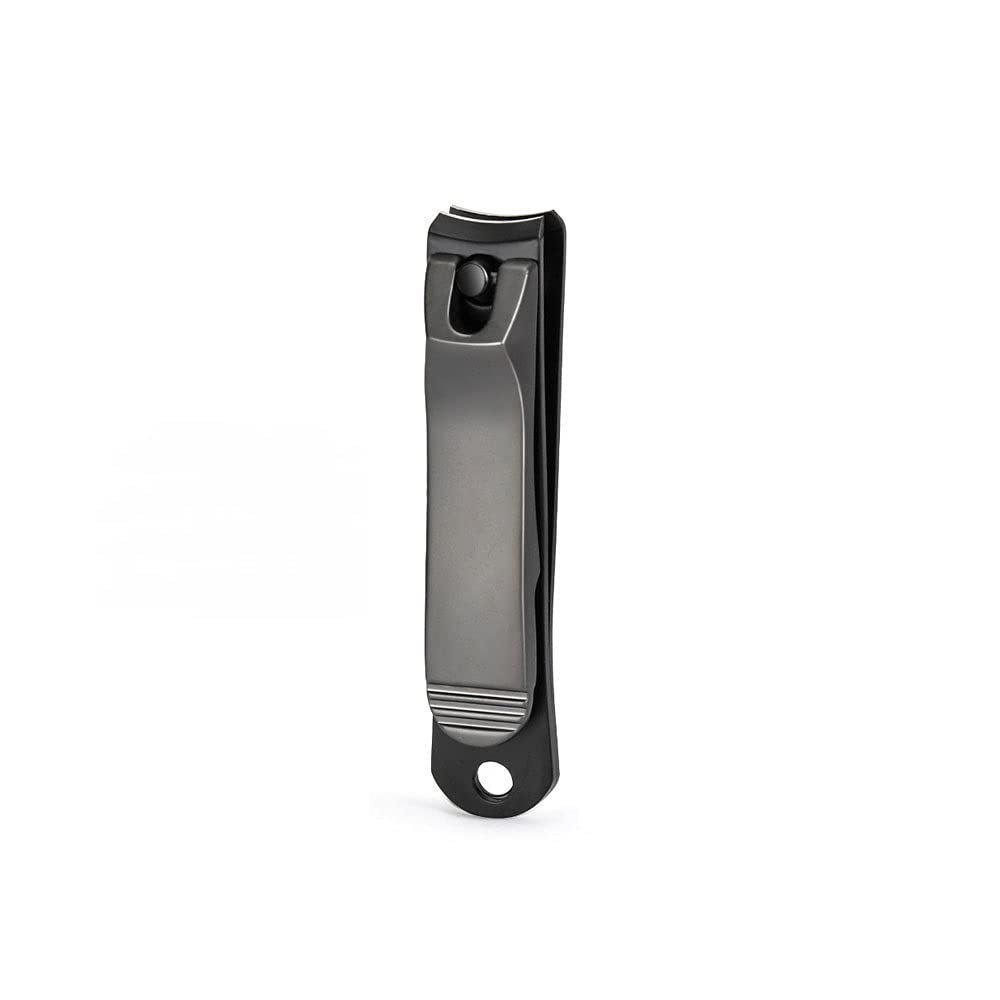 Professional Stainless Steel Toenail Clippers - 1pc Black Nail Trimmer for Thick & Ingrown Nails - Heavy Duty Pedicure Tool for Home, Travel & Salon Use - Perfect for Men, Women & Seniors