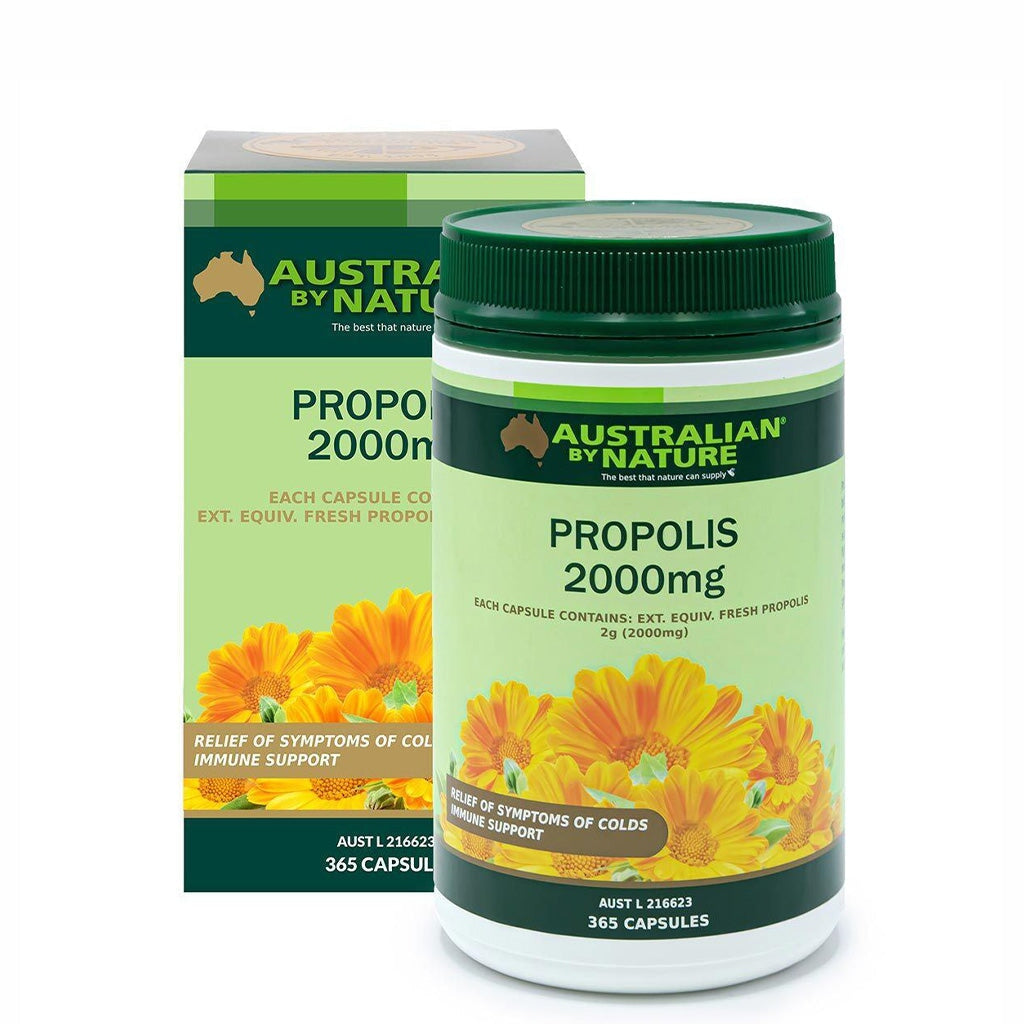 Australian By Nature Propolis 2000mg - Premium Bee Propolis Supplement for Immune Support & Wellness | Natural Antioxidant for Daily Health, Cold & Flu Season