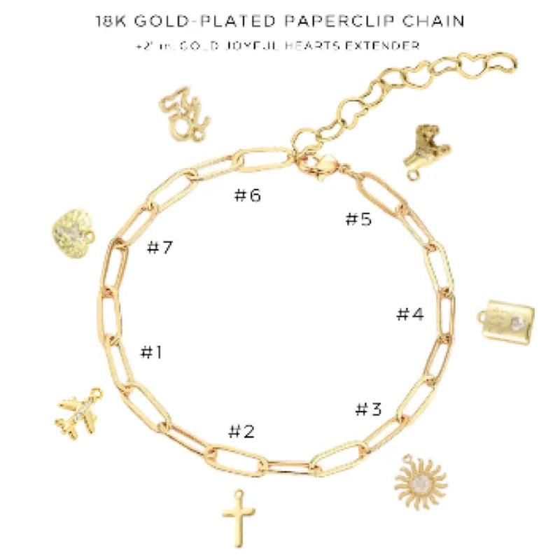 Elegant Charm Bracelet with Assorted Charms - Perfect for Women's Jewelry Collection & Gift Giving - $48.00 | Great for Parties, Weddings & Everyday Wear
