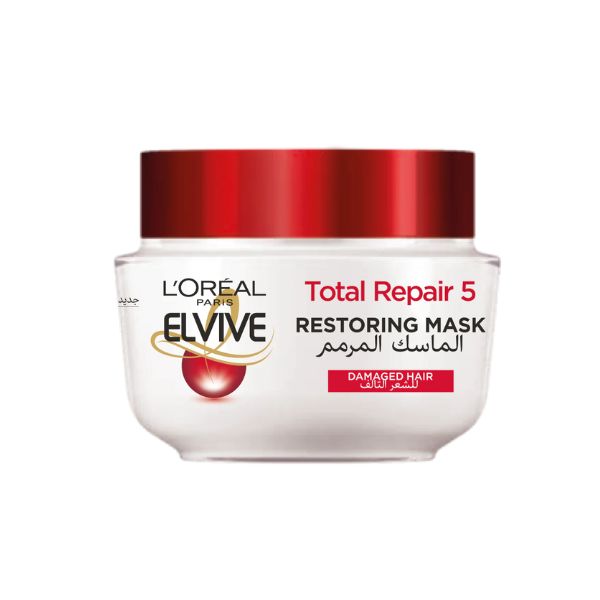 L'Oreal Elvive Total Repair 5 Repairing Hair Mask - Deep Conditioning Treatment for Damaged Hair - Use for Split Ends, Dryness & Breakage - At-Home Salon Quality Hair Care