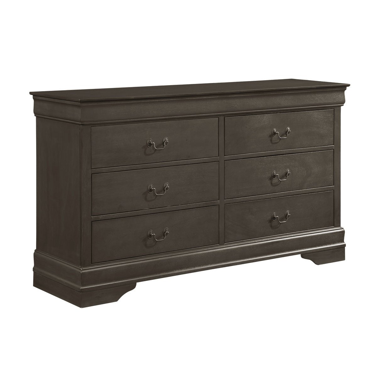 Coastal Grey Dresser - 6-Drawer Wooden Chest for Bedroom Storage & Organization | Modern Farmhouse Style Dresser for Home Decor & Bedroom Furniture