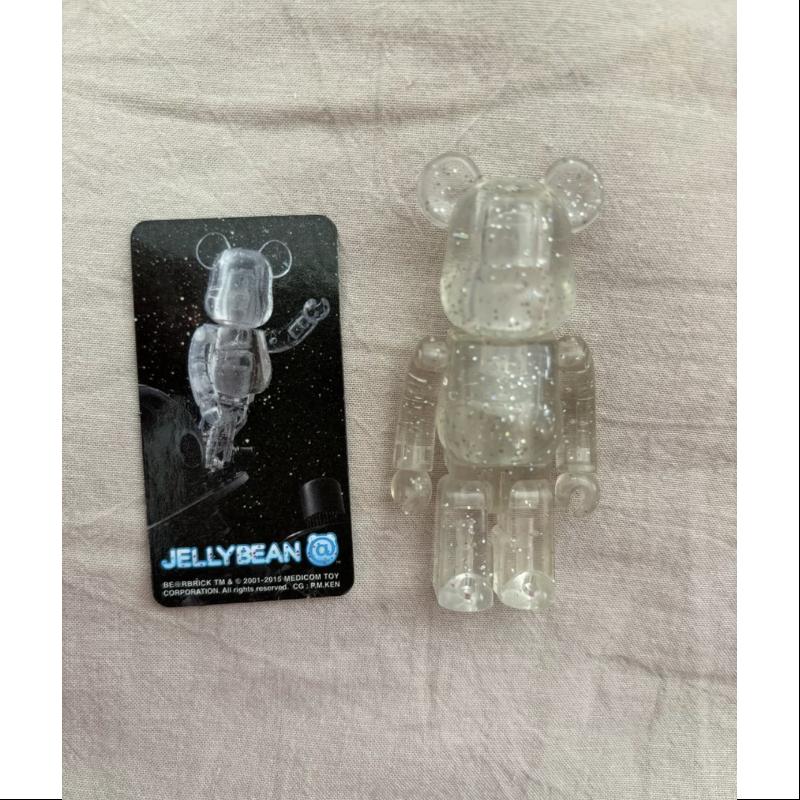 Bearbrick Series 31 JELLYBEAN Silver Glitter Collectible Figure - 100% Authentic - Limited Edition Art Toy for Display & Collection - Perfect for Home Decor, Office Display, and Gift Giving
