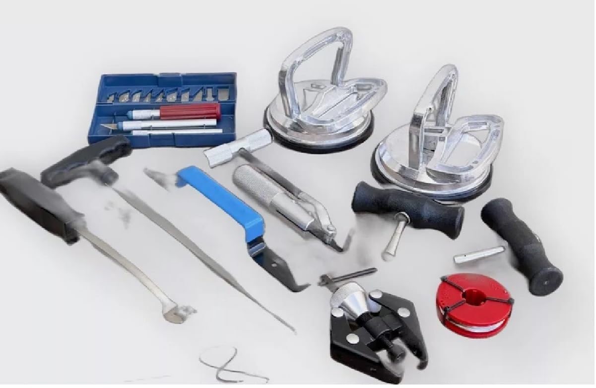 12-Piece Professional Auto Windshield Removal & Wiper Disassembly Tool Kit - Car Glass Repair Set for DIY Mechanics - Perfect for Windshield Replacement & Auto Glass Maintenance