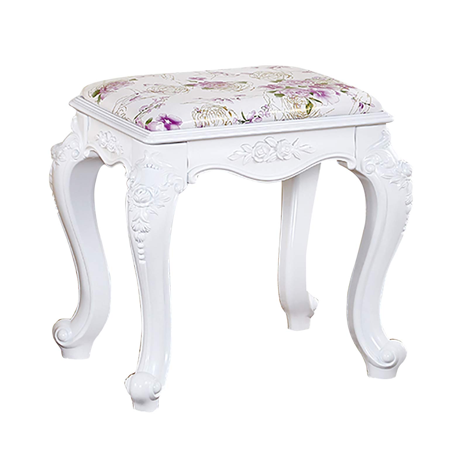 ZHIQ Velvet/PU Leather Vanity Bench Seat - Makeup Dressing Stool with ABS Legs, 40x29x45cm - Perfect for Bedroom Vanity, Dressing Table, and Piano Stool