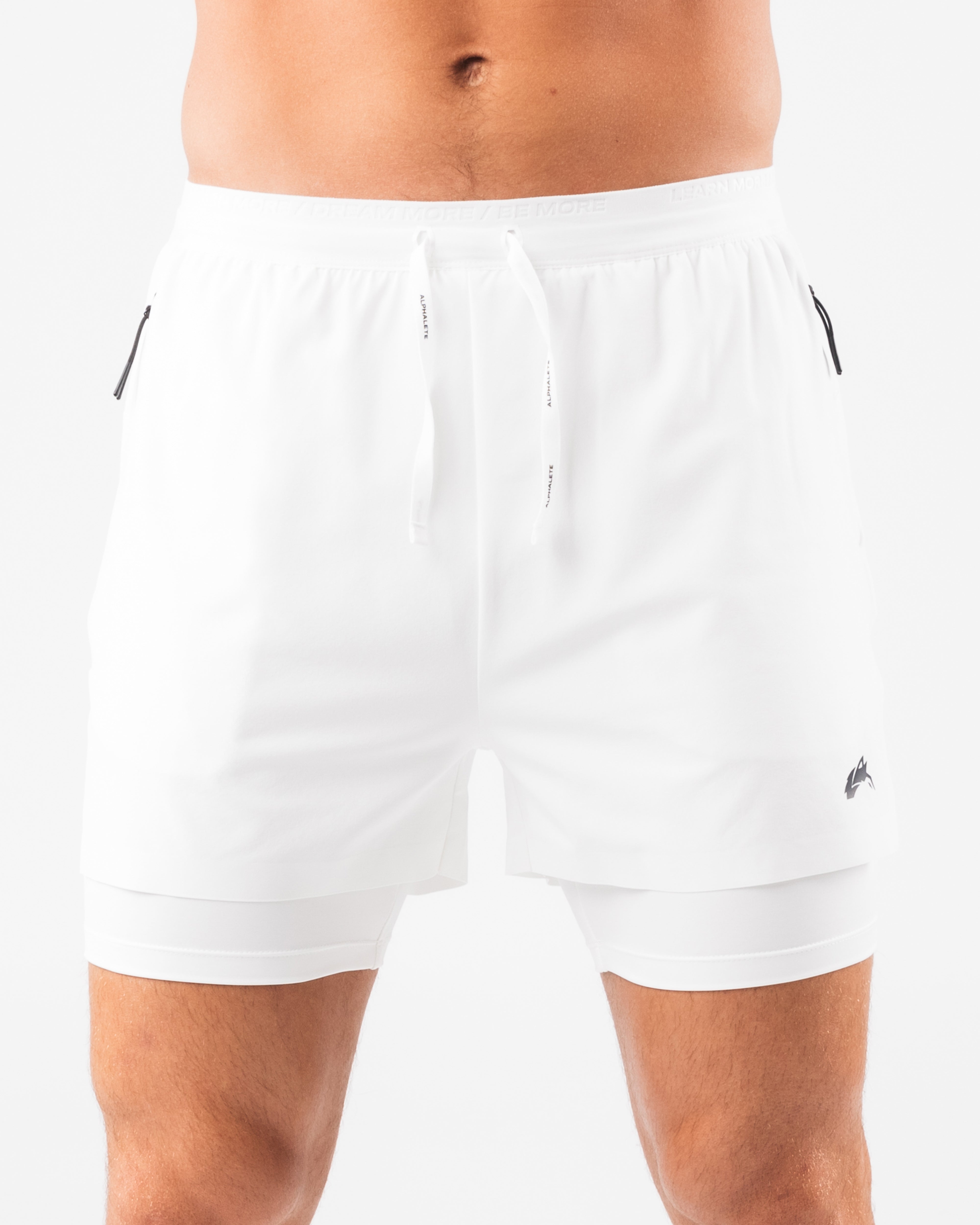 Elite Swift Short 5 Running Shorts for Men - Breathable White Athletic Workout Shorts - Perfect for Gym, Jogging & Outdoor Sports