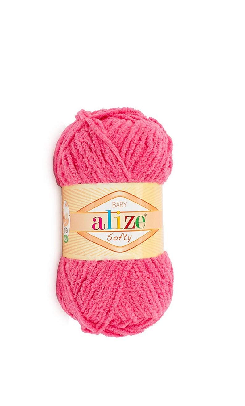 5 Balls Alize Softy Knitting Yarn - Ultra Soft Acrylic Baby Yarn for Knitting & Crocheting - Perfect for Baby Clothes, Blankets, Hats & Accessories - DIY Baby Gifts & Handmade Projects