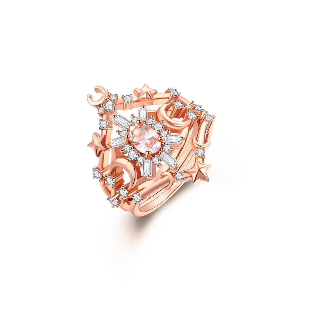 Elegant Cassiopeia Stackable Rings Set for Women - Dainty Gold & Silver Layering Rings - Perfect for Everyday Wear, Gift Giving, and Special Occasions