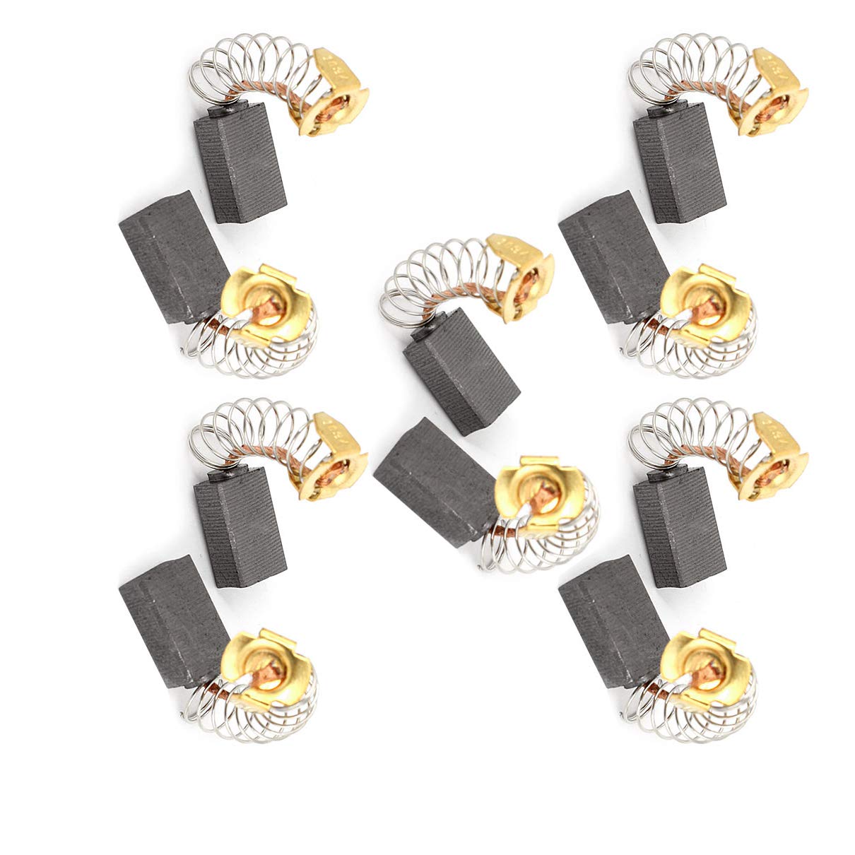 10 Pcs 15mm x 10mm x 6mm Electric Motor Carbon Brushes - Replacement Parts for Fan Motors, Power Tools & Small Appliances - DIY Repair & Maintenance Accessories