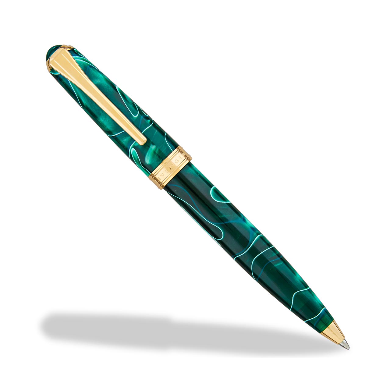 True Writer Classic Malachite Fountain Pen - Premium Writing Instrument for Calligraphy, Journaling & Office Use