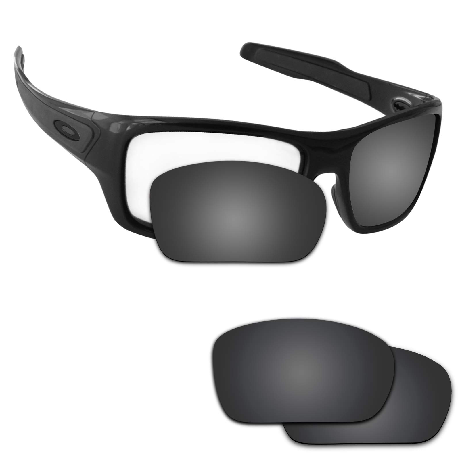 Oakley Turbine Sunglasses Replacement Lenses - High-Quality UV Protection Lens Set for Sports & Outdoor Activities - Perfect for Running, Cycling, and Hiking