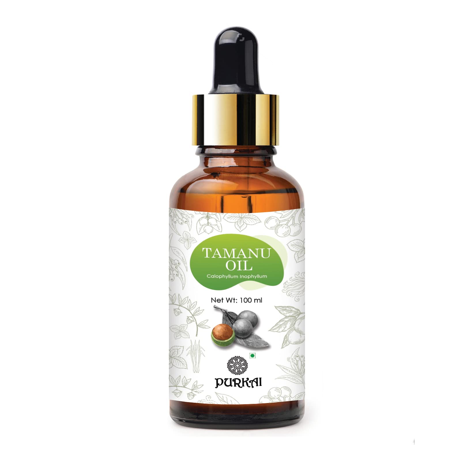 Organic Tamanu Oil 3.8 oz (112ml) - 100% Pure Cold Pressed for Skin & Hair Care - Natural Moisturizer for Face, Body, Acne & Scars - Perfect for DIY Beauty & Aromatherapy