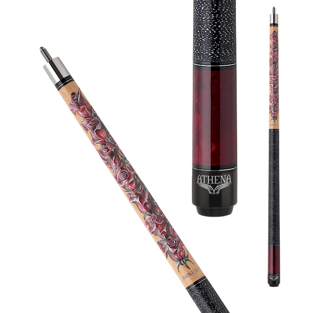 Athena Very Rose/Hundley 17 oz Pool Cue Stick - Professional Billiard Accessories for Home Game Rooms, Bars & Pool Halls