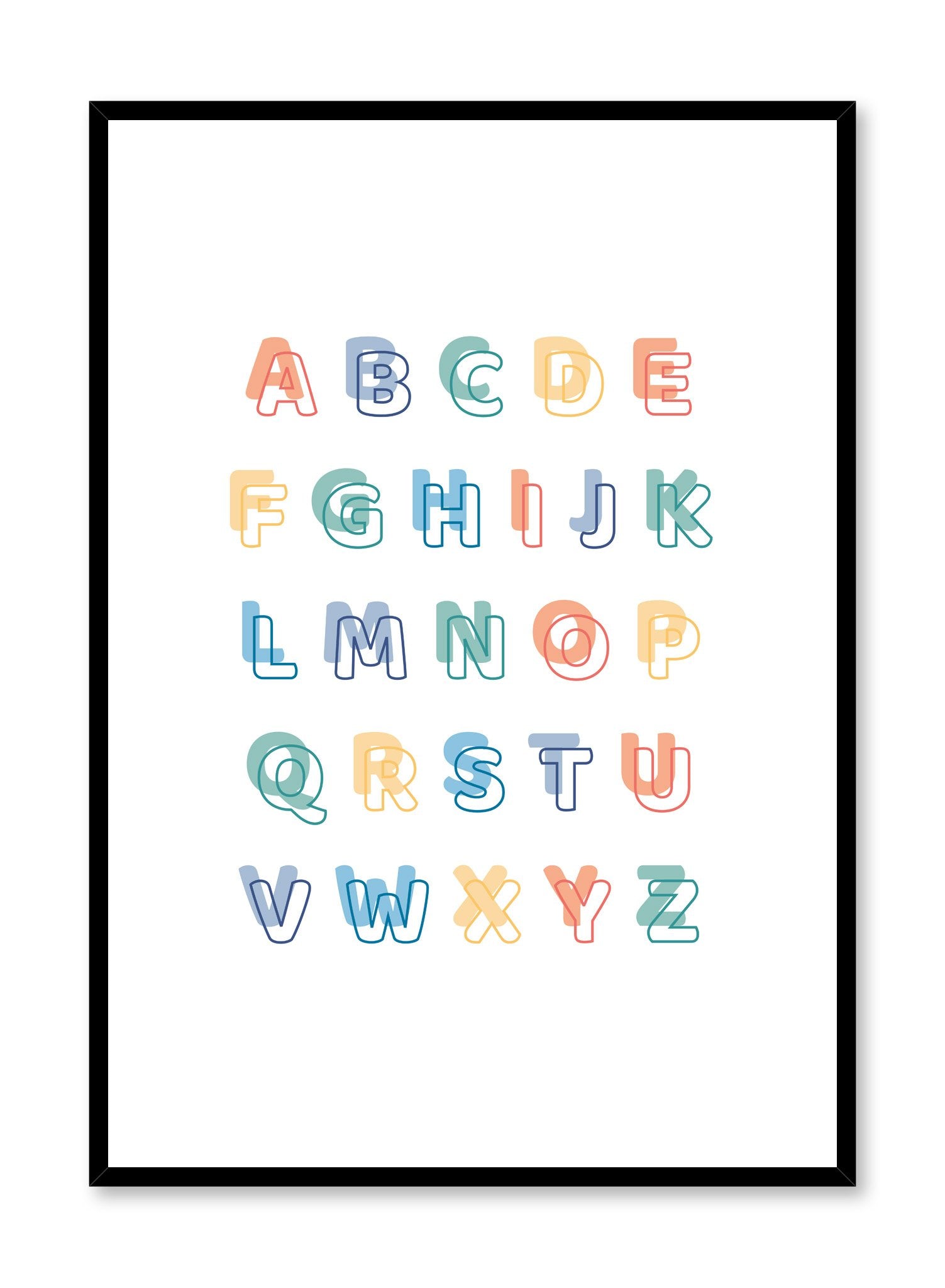 Alphabet Poster - Educational ABC Learning Chart for Kids - Perfect for Classroom Decor, Homeschooling & Nursery Wall Art