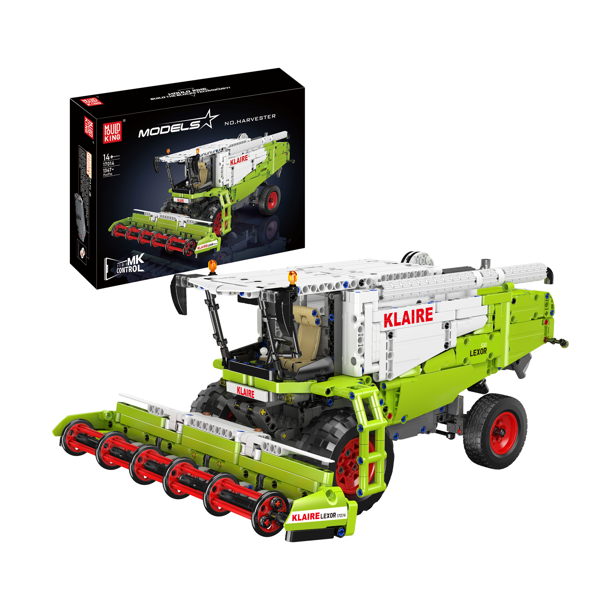 Mould King 17014S KLAIRE LEXOR Harvester Building Set - 1,347 Pieces STEM Toy for Kids & Adults | Creative Construction Model for Farm Play, Collector Display & Educational Gift