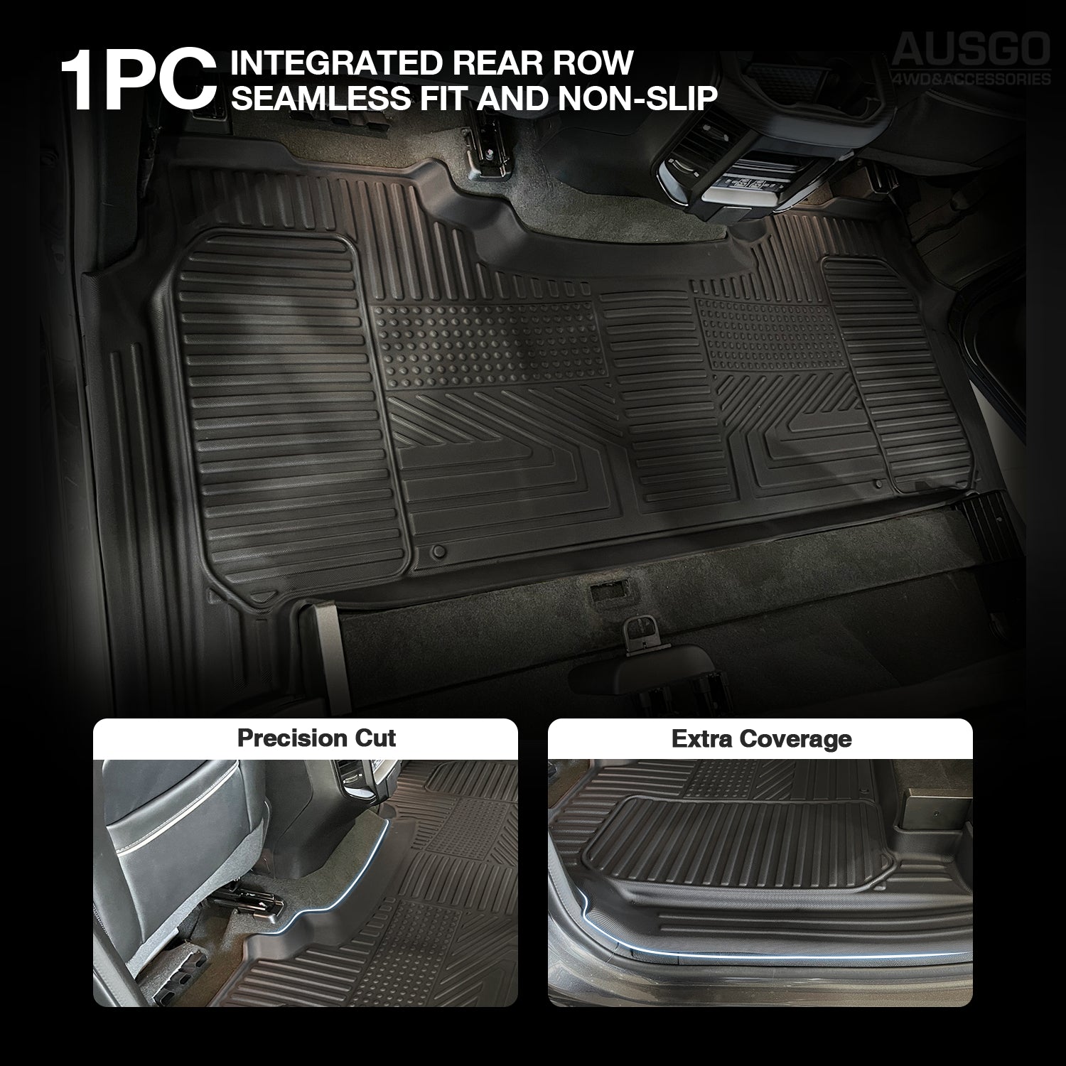 5D All-Weather Car Floor Mats for RAM 1500 DT Series Crew Cab (2020-2024) | Custom Fit, Heavy Duty Protection | Perfect for Off-Road, Work & Family Use