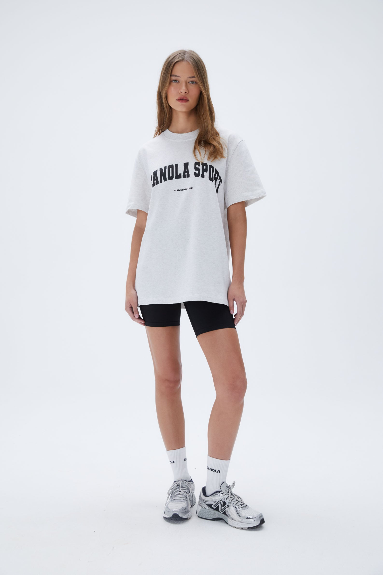 AS Oversized Short Sleeve T-Shirt - Grey Melange | Comfortable Casual Wear for Women | Perfect for Everyday Outfits, Lounge Wear & Street Style