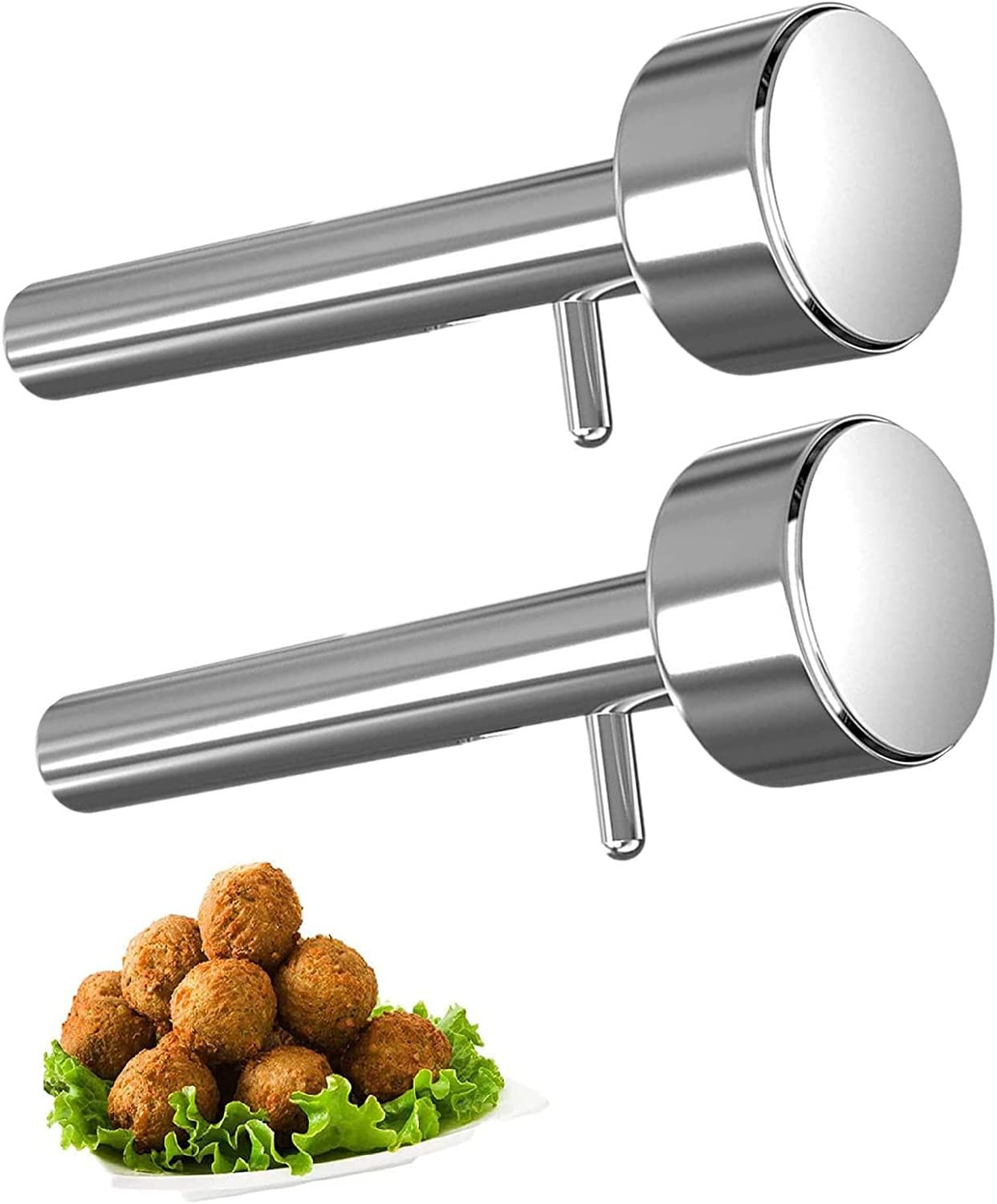 Stainless Steel Falafel Scoop & Meatball Maker Set - 2PCS Non-Stick Kitchen Tool for Perfect Falafel Balls & Meatballs | Food Safe, Durable & Easy to Use | Ideal for Home Cooking, Meal Prep & Frozen Falafel Mix