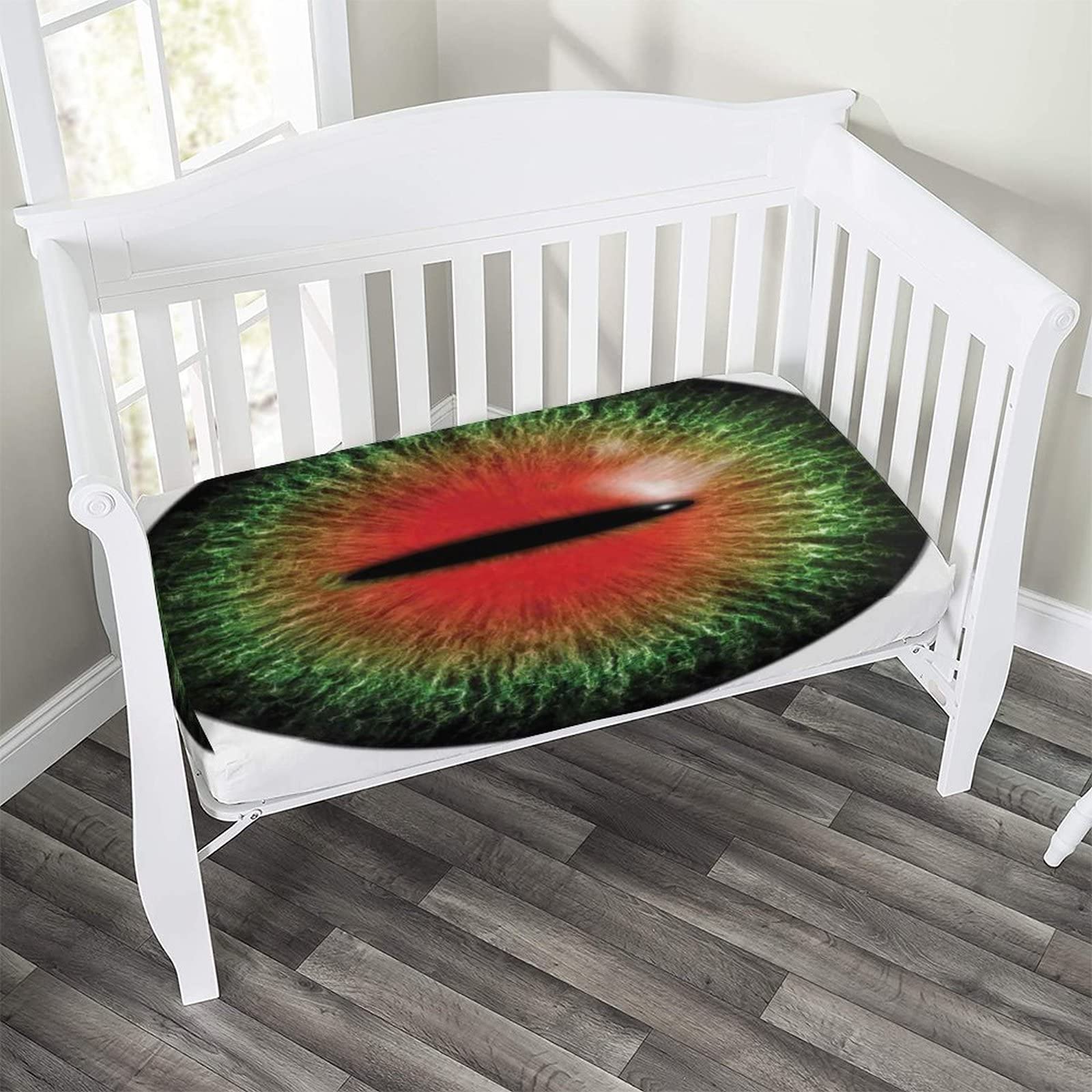 **Premium Reptile Print Fitted Crib Sheet - Microfiber Silky Soft Toddler Mattress Cover (28