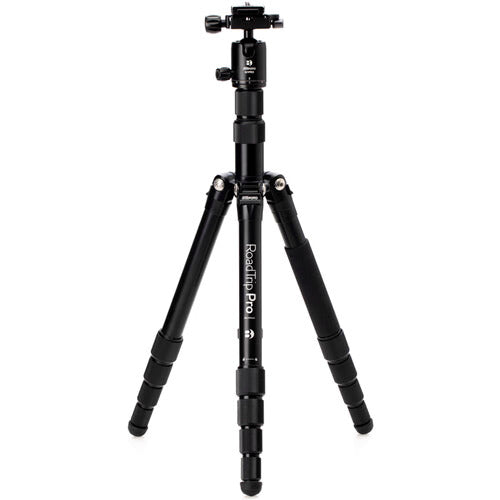 Benro MeFOTO RoadTrip Pro Aluminum Travel Tripod with Ball Head & Monopod - Lightweight Compact Tripod for Photography, Vlogging & Travel (Black) | Perfect for Outdoor Adventures, Hiking & Professional Shoots