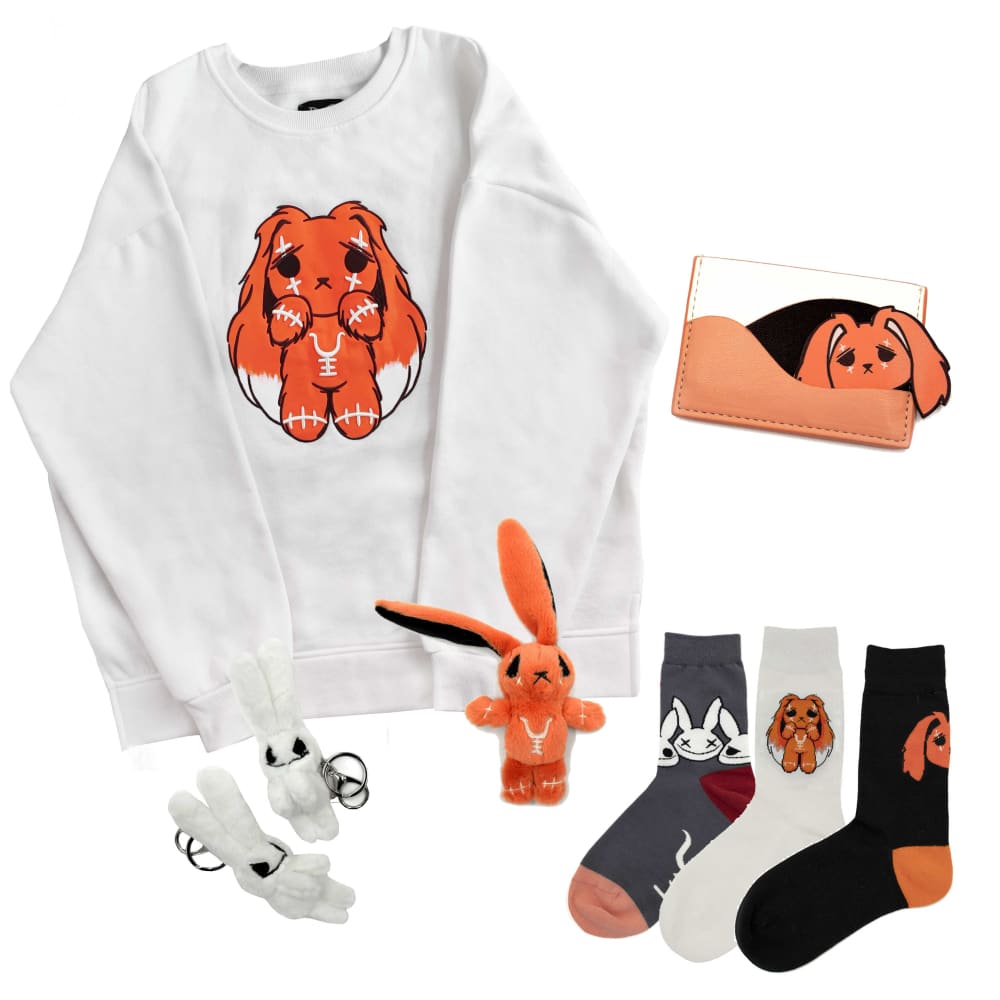 Plushie Dreadfuls Anxiety Rabbit Pullover Set - Soft Comfort Hoodie for Stress Relief & Mental Health Awareness | Perfect for Therapy, Self-Care & Cozy Relaxation