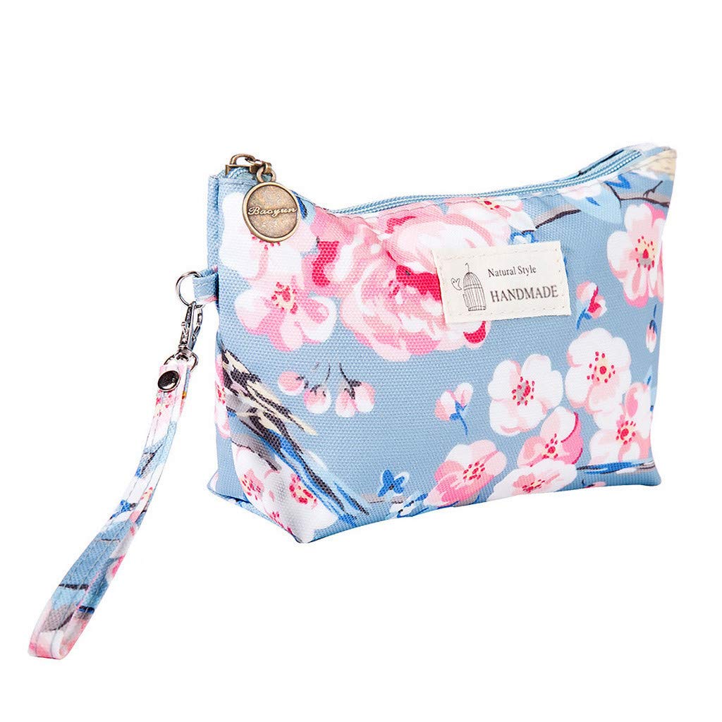 Waterproof Travel Cosmetic Bag for Women - Portable Washable Storage Clutch with Printing Design - Perfect for Makeup Organizer, Toiletry Pouch & Housekeeping Drawer Bins (G, One Size) - Ideal for Travel, Gym & Daily Organization