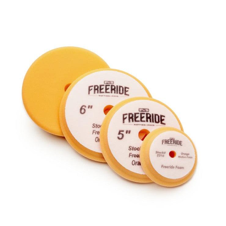 P&S DB Freeride Foam Orange Pad - Medium Polish Buffing Pad for Car Detailing & Paint Correction - Perfect for Auto Body Shops & DIY Enthusiasts