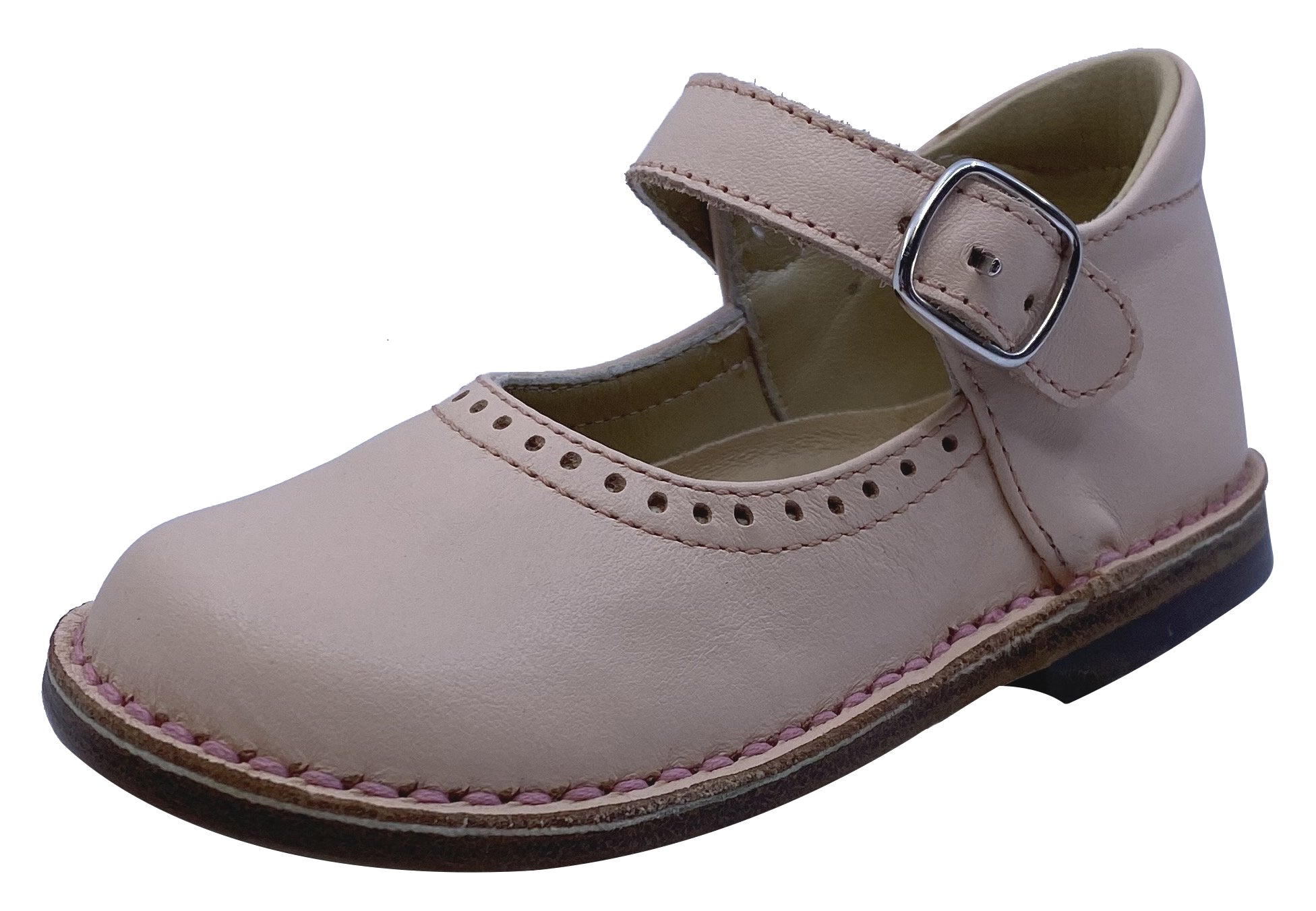Eureka Girl's Ariel Handcrafted Leather Mary Jane Shoes - Light Pink (Cipria) | Comfortable & Stylish Flats for Toddler Girls, Perfect for Parties, School & Everyday Wear