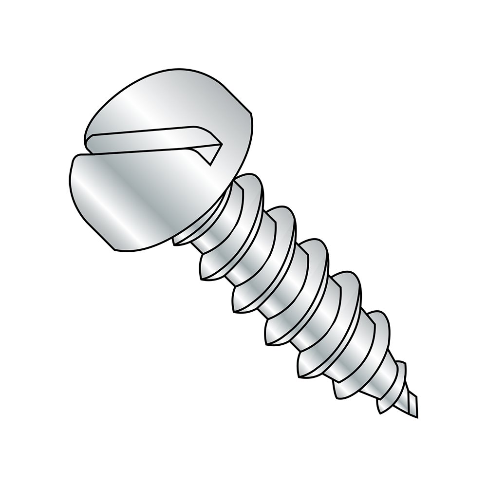 Small Parts 1424ASP Zinc Plated Steel Sheet Metal Screw, Pan Head Slotted Drive, Type A #14-10, 1-1/2