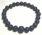 Lava Stone Stretchy Beaded Bracelet - 8mm Wrist Mala Prayer Beads for Meditation, Yoga & Spiritual Healing | Unisex Adjustable Healing Jewelry