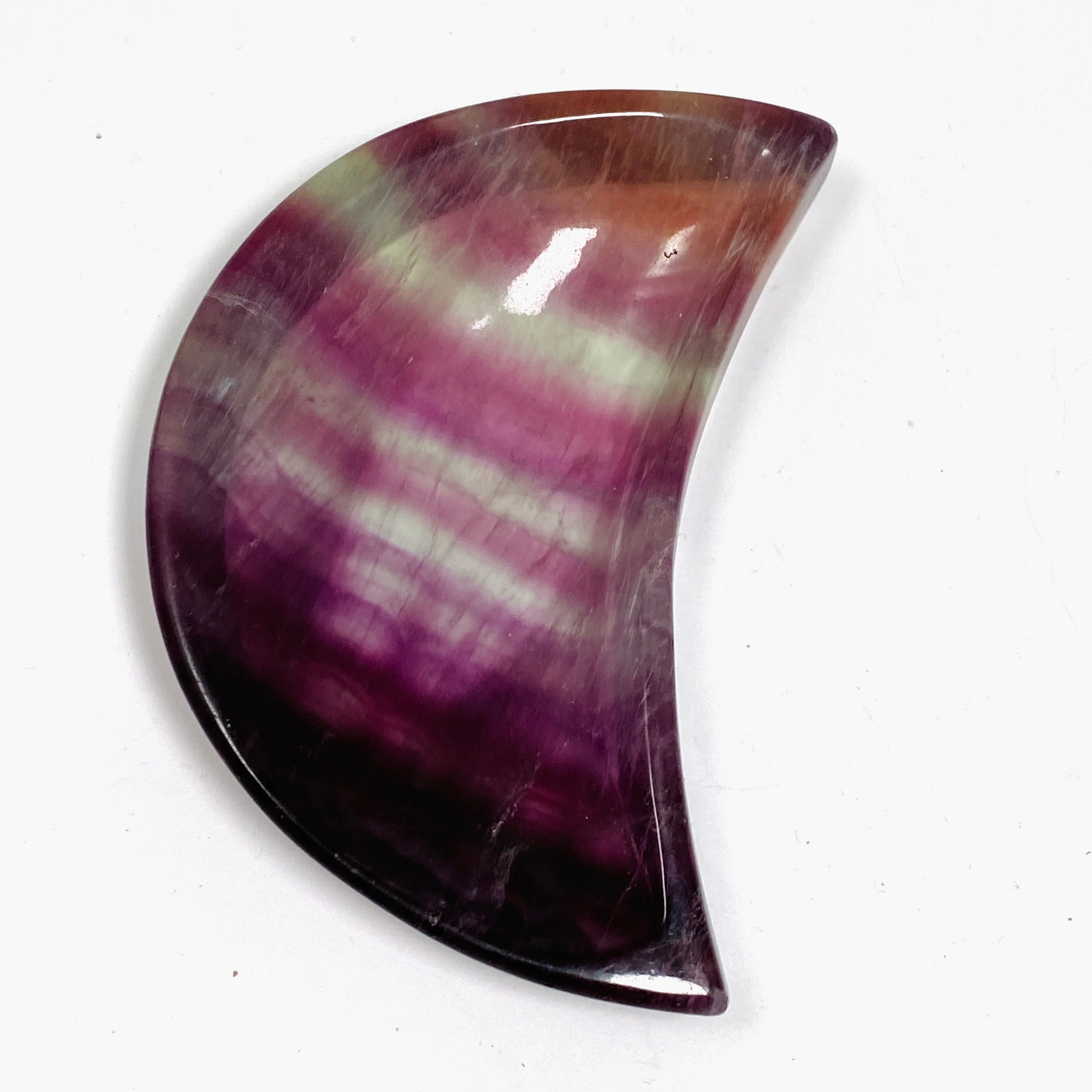 Fluorite Moon Bowl FMB 02 - Natural Crystal Meditation Bowl for Home Decor, Yoga & Spiritual Healing | Perfect for Zen Spaces, Gift Giving & Energy Cleansing