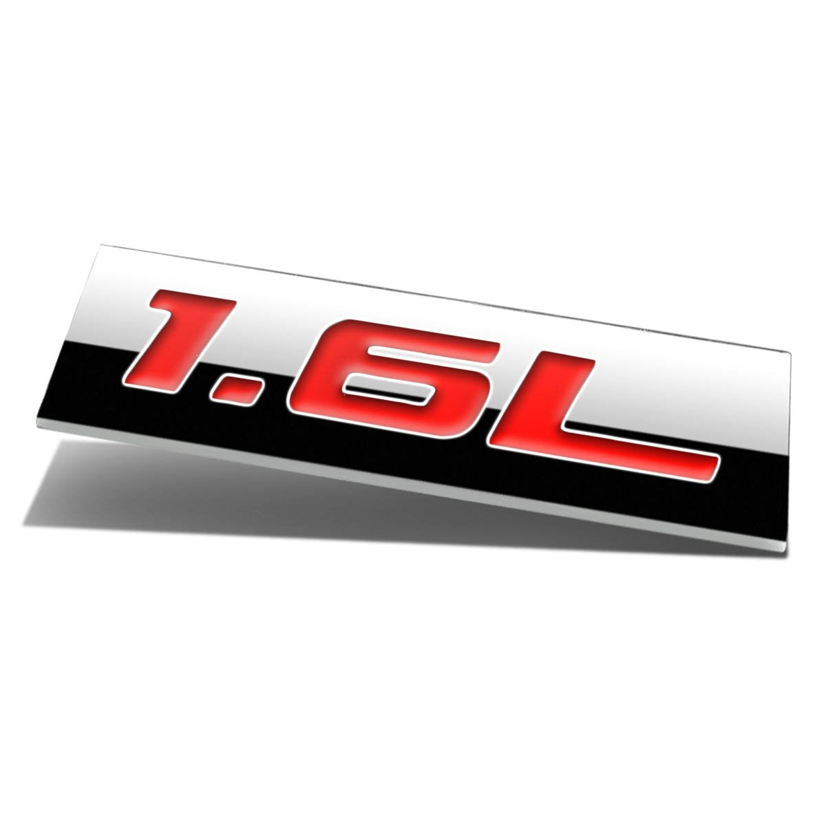 1.6L Universal Chrome Emblem Badge Decal Sticker - Car Auto Truck SUV Vehicle Logo Decoration & Customization Accessories for Exterior Styling Upgrade