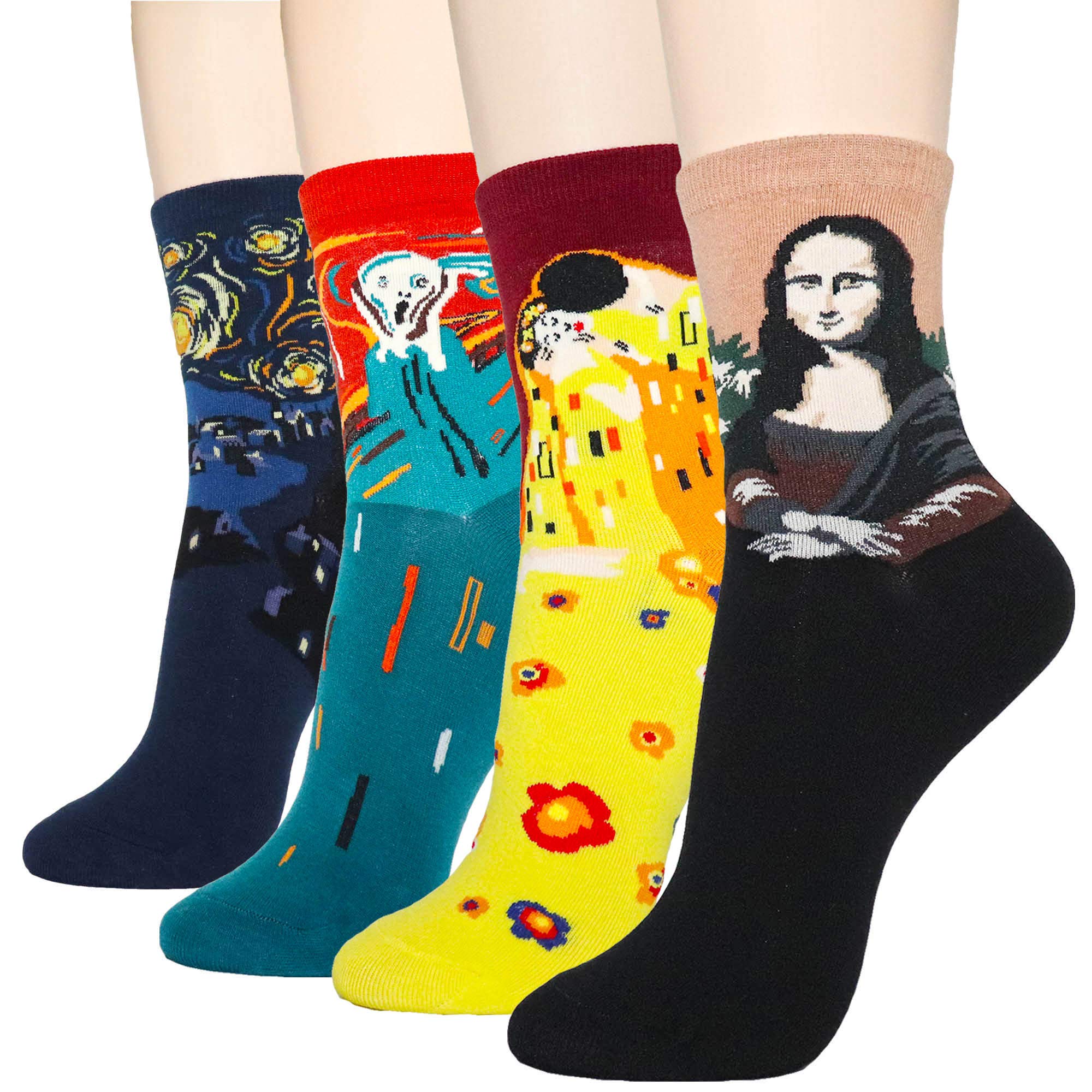 DEARMY Cute Animal Socks for Women - Owl & Dog Design Cozy Cotton Socks | Perfect Christmas & Birthday Gifts for Her | Ideal for Casual Wear, Gifts & Holiday Presents