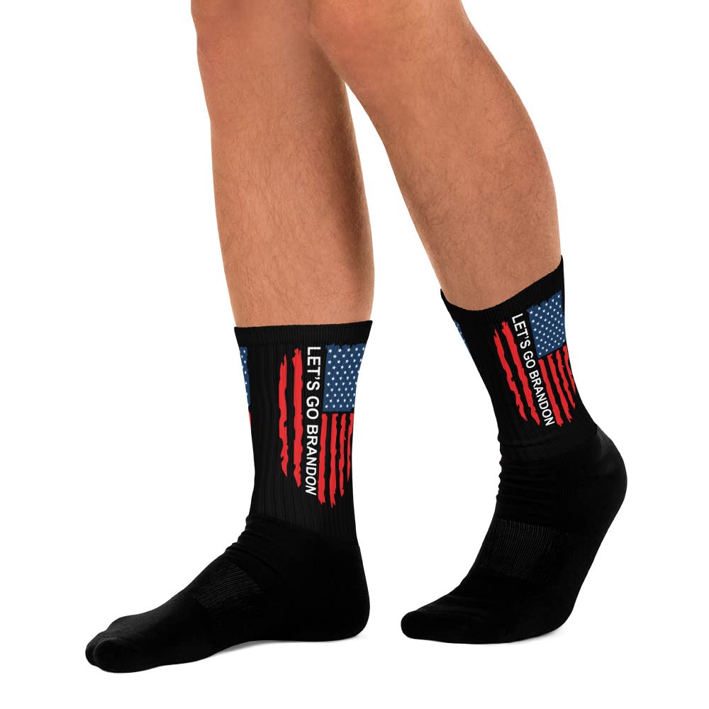 Let's Go Brandon Socks - Patriotic Anti Biden Socks, FJB & FU46 Funny Political Socks for Republicans - Perfect for Conservative Rallies, Political Events & GOP Supporters