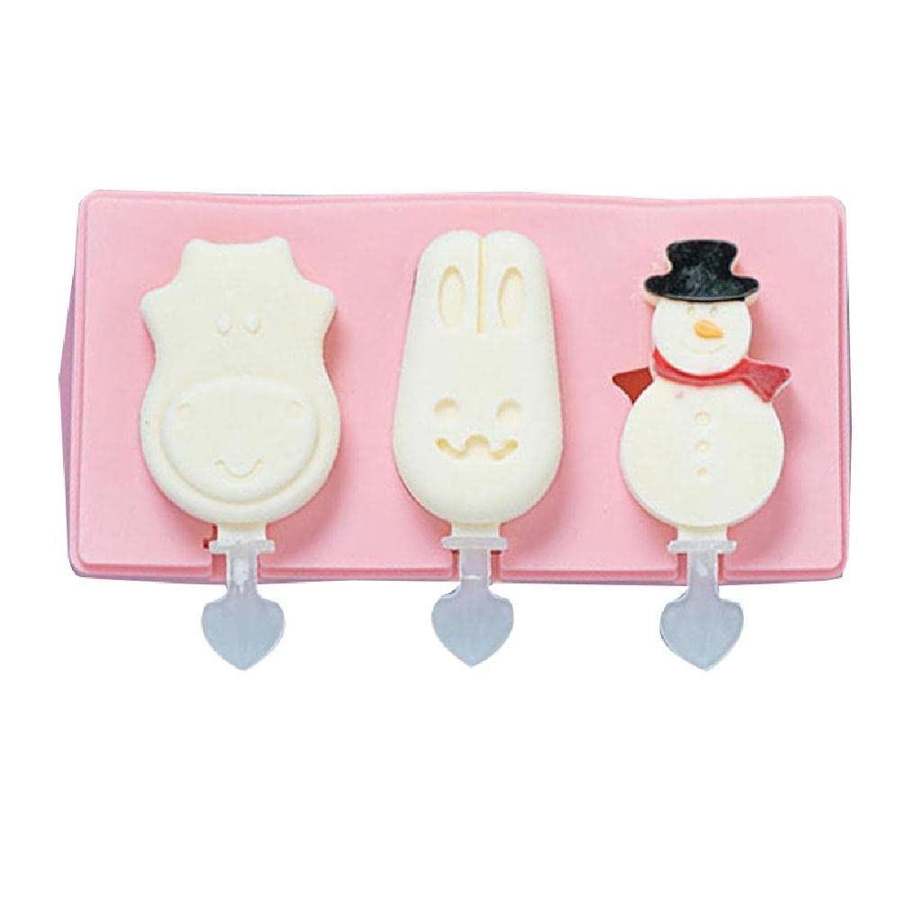 Reusable Silicone Ice Cream Maker with Lid - DIY Homemade Popsicle Molds in Cute Animal Shapes for Kids & Adults | Perfect for Summer Treats, Birthday Parties & Family Fun