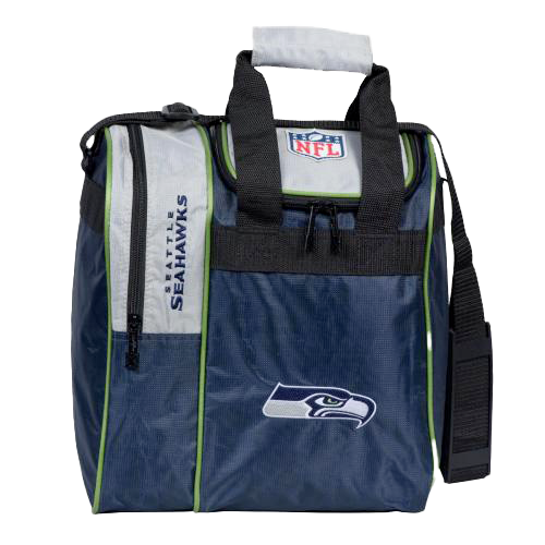 Official NFL Seattle Seahawks Team Logo Single Tote Bowling Bag for Men & Women - Durable Sports Gear for Bowling, Gym, Travel & Game Day