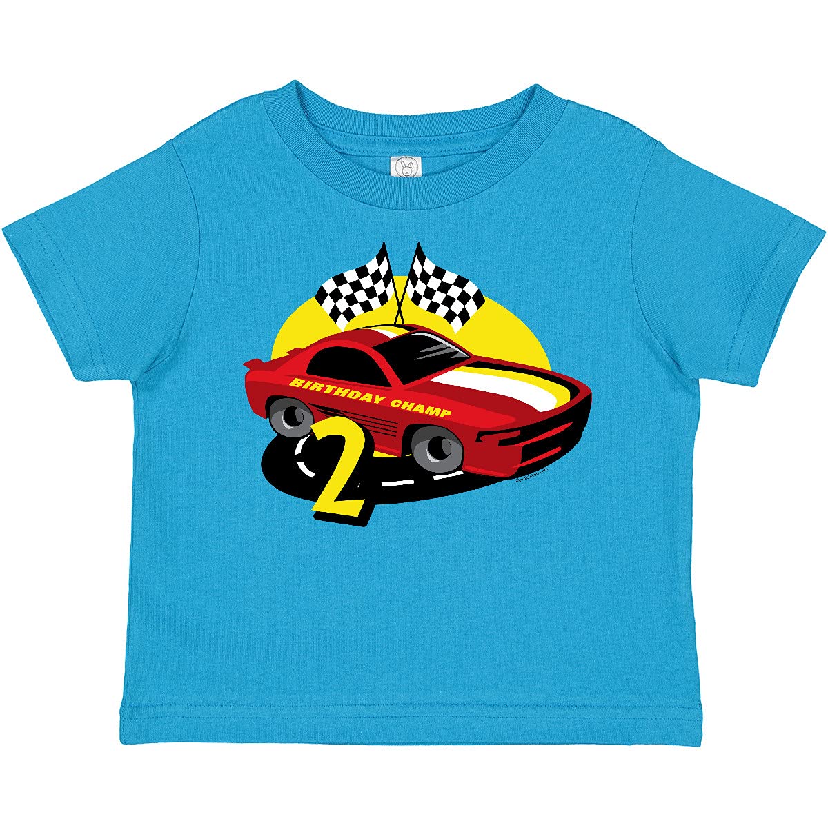 Inktastic Race Car 2nd Birthday Toddler T-Shirt - Cute Toddler Boy Outfit for Birthday Party & Car Themed Events