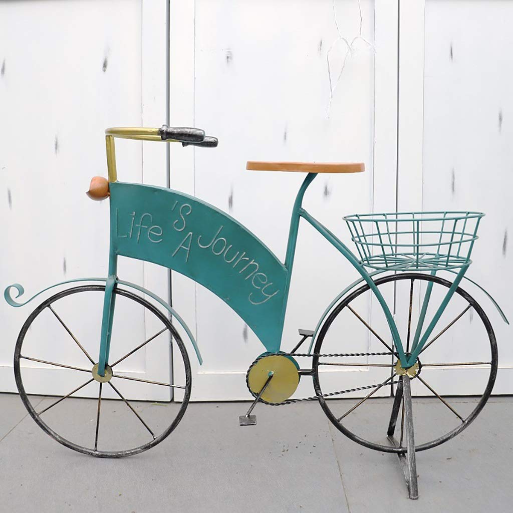 European Style Metal Flower Stand - Indoor & Outdoor Garden Bicycle Planter for Home Decor, Patio, Balcony & Yard Decoration