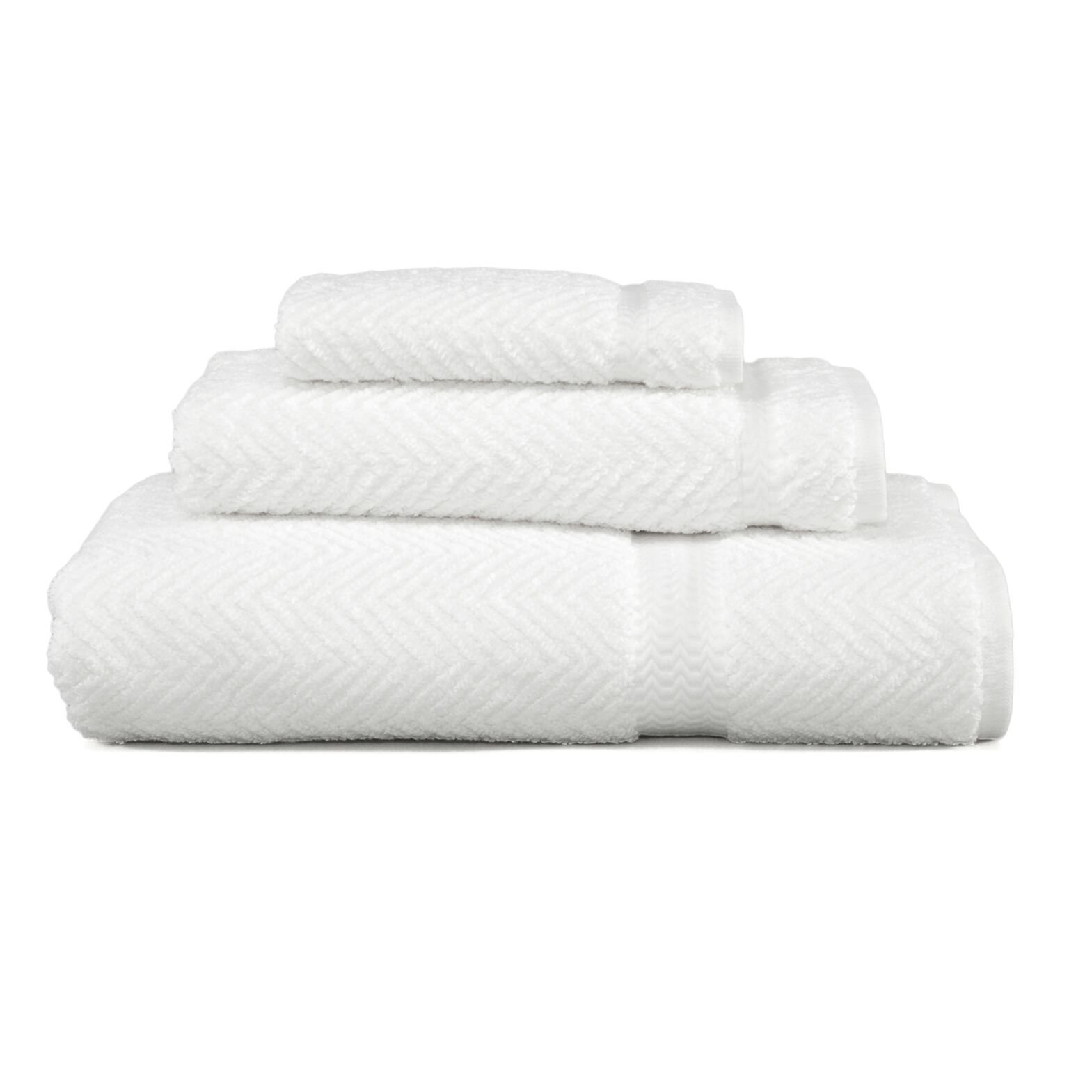 Premium Herringbone 100% Turkish Cotton Bath Towel Set (3-Piece) - Soft, Absorbent & Quick-Drying for Spa, Bathroom & Luxury Home Use
