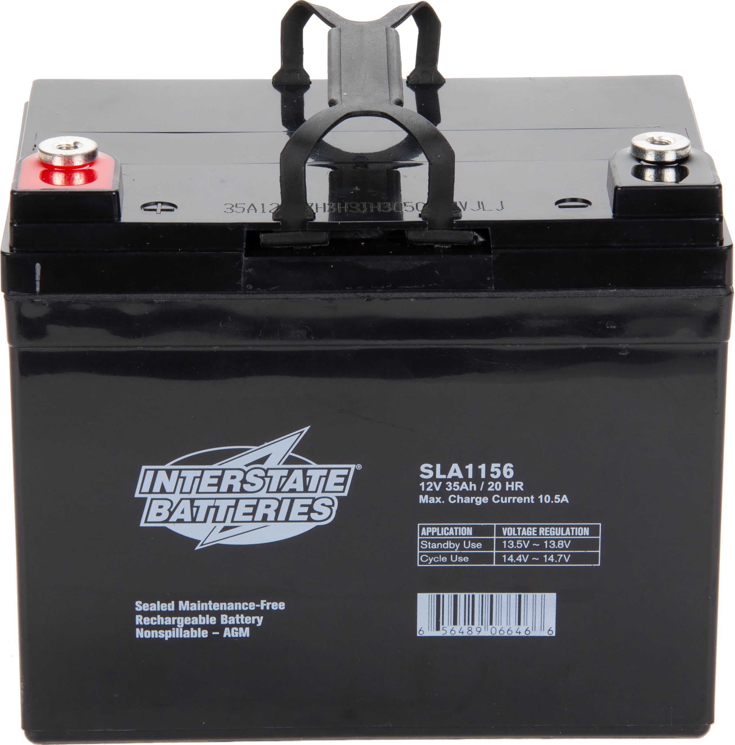 Interstate Batteries 12V 35Ah AGM SLA Battery with Insert Terminals - Rechargeable Deep Cycle Battery for Construction Equipment, Solar Power Systems, Emergency Backup Power, UPS, and Medical Devices (Model SLA1156) - Perfect for Off-Grid Power & Energy Storage Solutions