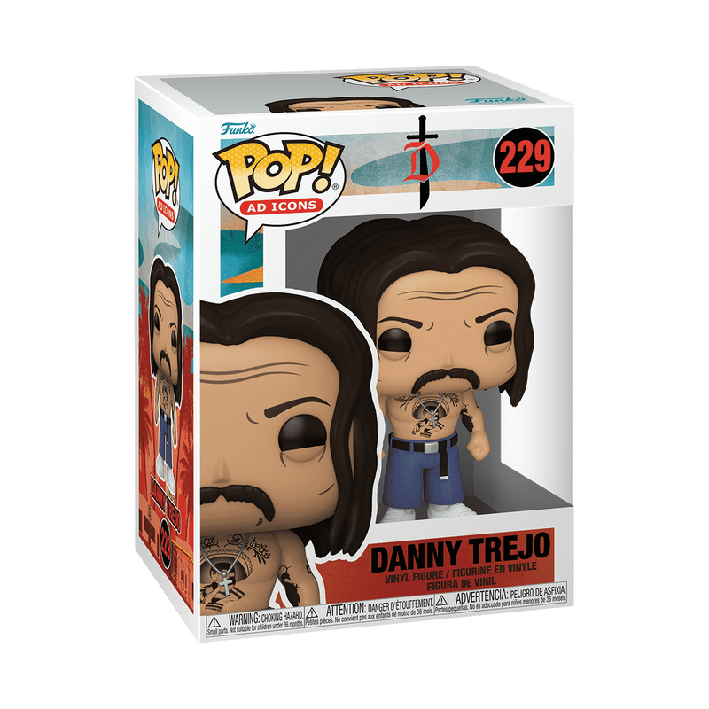 Danny Trejo Funko Pop Vinyl Figure #229 - Exclusive Collectible with Protector Case - Perfect for Movie Fans & Pop Culture Collectors