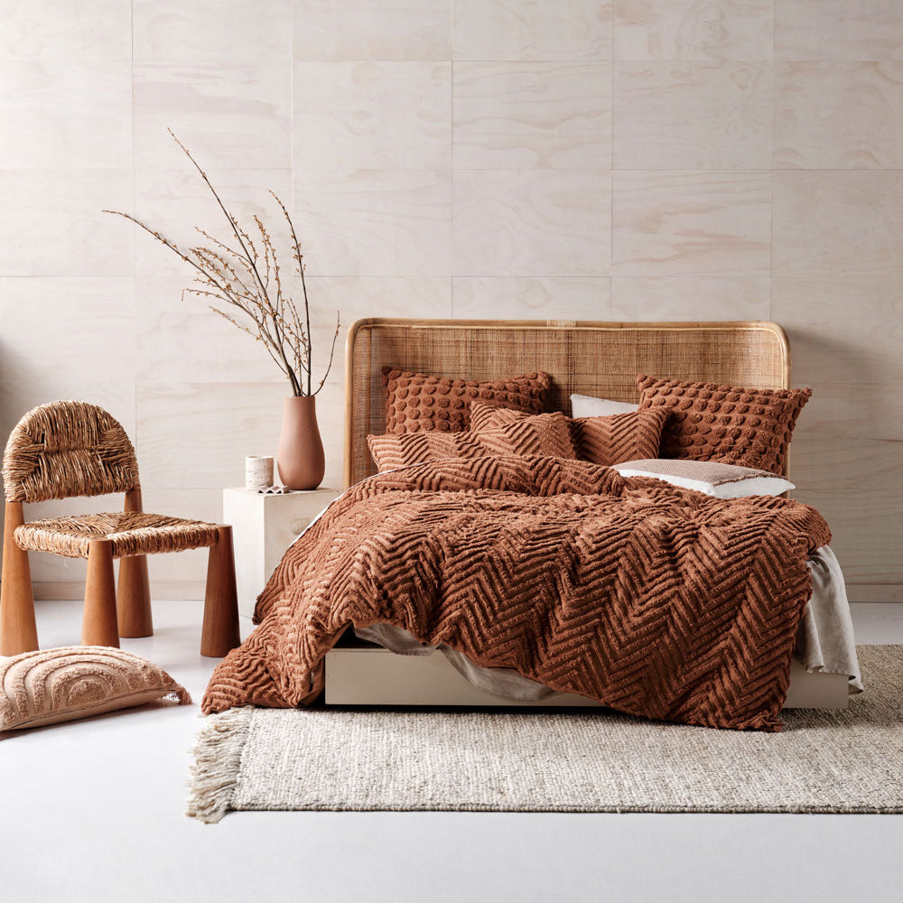 Fog Cinnamon Quilt Cover Set - Soft & Breathable Double Bedding Set for Queen/Full Size | Perfect for Cozy Bedroom Decor & Guest Room Essentials